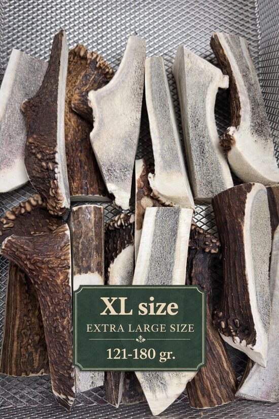 Brieža raga suņu košļājamā rotaļlieta - (šķelts, Super Liels 121-180g)