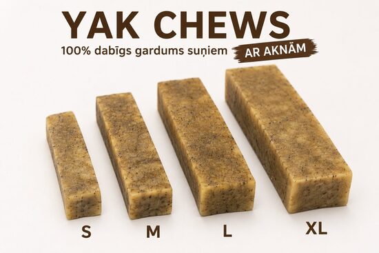 Yak Cheese Dog Chews-Jak siera košļājamais sunim ( S-size ) - AR KNĀM | 100% dabīgs gardums