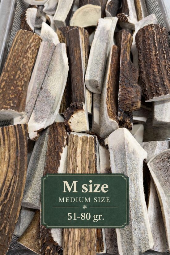 Brieža raga suņu košļājamā rotaļlieta - (šķelts Vidējs 51-80g)